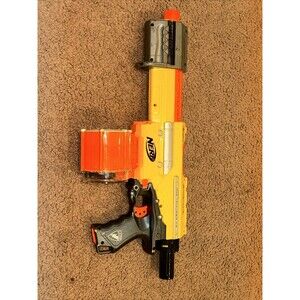 Nerf N-Strike Alpha Trooper CS-18 with 12 Darts And Drum Mag (Tested)